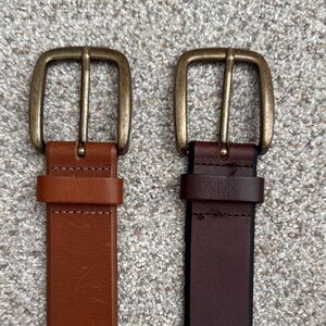 L.L. Bean 1912 Jean Belts (Lot of 2). Size 36.